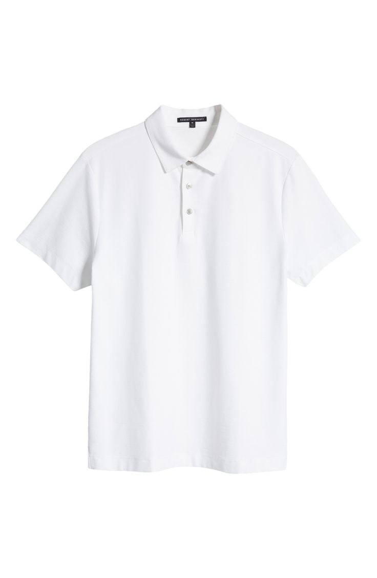 Right for nearly everything the weekend brings your way, this cotton-blend polo features subtle texture and a trim fit. 27" length (size Medium) Point collar Short sleeves 52% cotton, 43% polyester, 5% spandex Machine wash, dry flat Imported Classic Relaxed Fit Polo Shirt With Polo Collar, Classic Relaxed Fit Polo Shirt, Classic Relaxed Fit Polo Shirt With Seamless Collar, Classic Relaxed Fit Polo Shirt For Work, Cotton Button-up Top With Seamless Collar, White Polo Shirt With Seamless Collar For Work, Classic Solid-color Everyday Polo Shirt, White Seamless Collar Polo Shirt For Work, Fitted Collared Polo Shirt For Everyday