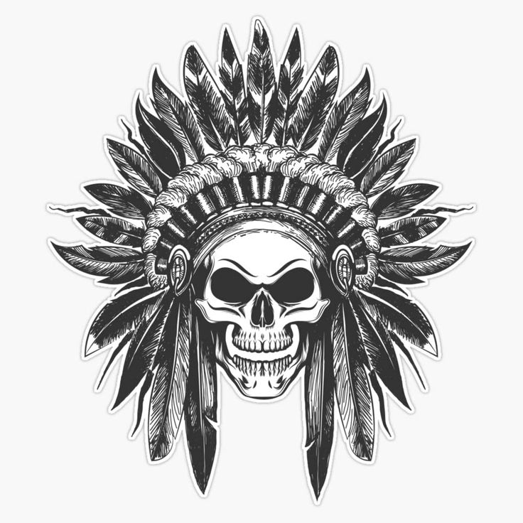 PRICES MAY VARY. Title: RQH Trading Native American Indian skull in War Headdress Sticker Bumper Sticker Vinyl Decal 5', (RQH-SKTON-STICKERS-2848). Product Type: Categories > Exterior Accessories > Bumper Stickers, Decals & Magnets > Bumper Stickers Skull Tattoo Meaning, Full Arm Sleeve Tattoo, Indian Skull Tattoos, Headdress Tattoo, American Indian Wars, Native American Tattoo, American Indian Tattoos, Native American Tattoos, Native Tattoos