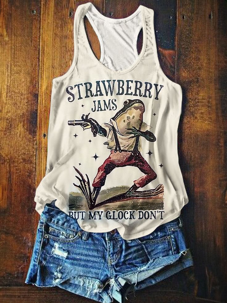 Funny Tank Tops, Hippie Style Clothing, Funny Prints, Top Gifts, Dark Fashion, Print Tank, Printed Tank Tops, Casual Party, The Clothes