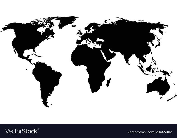 a black and white map of the world