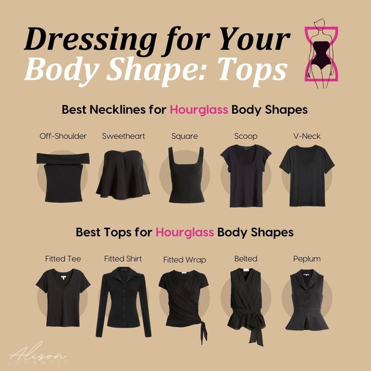 Clothes For An Hourglass Shape, Short Torso Hourglass Outfits, Dressing For Hourglass Body Type, Hour Glass Body Shape Outfit Ideas, Styles For Hourglass Shaped Women, Hourglass Casual Outfits, Tops For Hourglass Shape, How To Style Hourglass Shape, Outfit Ideas For Hourglass Shape