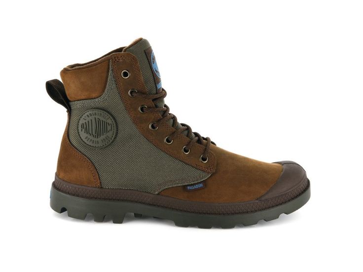 PAMPA SPORT CUFF WPN - Palladium Outdoor Ankle Lace-up Boots With Vibram Sole, Outdoor High Ankle Lace-up Boots With Rubber Sole, Rugged Insulated Lace-up Boots For Outdoor, Outdoor Ankle Lace-up Boots With Rubber Sole, Ankle Lace-up Hiking Boots With Rubber Sole, Ankle Lace-up Boots With Rubber Sole For Hiking, Adventure Ankle Work Boots With Rubber Sole, Ankle Boots With Rubber Sole For Hiking, Insulated Lace-up Hiking Boots With Round Toe