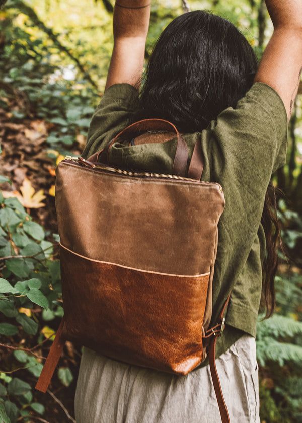 Leather Diaper Bag Backpack, Stylish Laptop Bag, Hipster Backpack, Stylish Diaper Bag, Waxed Canvas Backpack, Waxed Canvas Bag, Brown Leather Backpack, Utility Bag, Women Leather Backpack