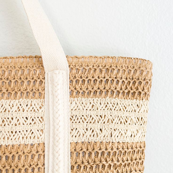 In Stock! Fast Shipping from Los Angeles! Soar to new fashion heights with Elena's Handbags Straw Woven Beach Tote! Large enough to accommodate all your essentials - and some - this bold and beautiful tote is perfect for beach days, poolside lounging, and making a strong style statement. Take a risk and go for the wow! Size: 35cm wide x 30cm tall (14in x 12in) Zipper Closure Designer Style ID: 8360 Large Straw Woven Tote Bag, Summer Bag, Everyday Shoulder Bag, Beach Bag Summer Bucket Bag For Daily Use, Beachy Bucket Bag With Braided Handles, Beachy Tote Bucket Bag For Beach, Summer Beach Tote Bucket Bag, Summer Bucket Bag Tote For Vacation, Rectangular Bags With Adjustable Straps For Spring, Beachy Bucket Bag For Beach Season, Spring Rectangular Bag With Adjustable Straps, Summer Style Bucket Tote Bag For Vacation