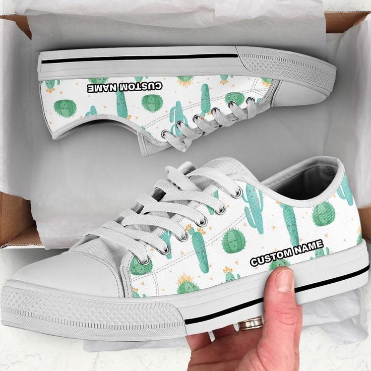 These stylish and comfy cactus sneakers are perfect for women and kids of all ages! Whether running errands, going to school, or hanging out with friends, these cactus sneakers will turn heads. They're also the perfect gift for any cactus lover! Features: * Full canvas double-sided print with rounded toe construction. * Lace-up closure for a snug fit. * Metal eyelets for a classic look. * Soft textile lining with lightweight construction for maximum comfort. * High-quality outsole for traction a Duck Shoes, Mandarin Duck, Low Top Shoes, Cute Giraffe, Horse Gifts, Shoe Gifts, Soft Textiles, Sole Shoes, Low Top Sneakers