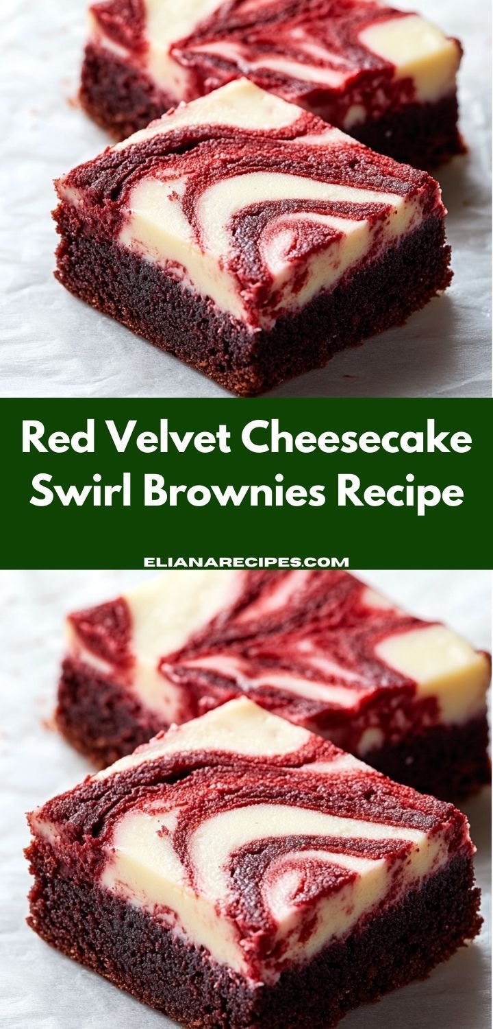 red velvet cheesecake swirl brownies recipe with white chocolate and raspberry filling