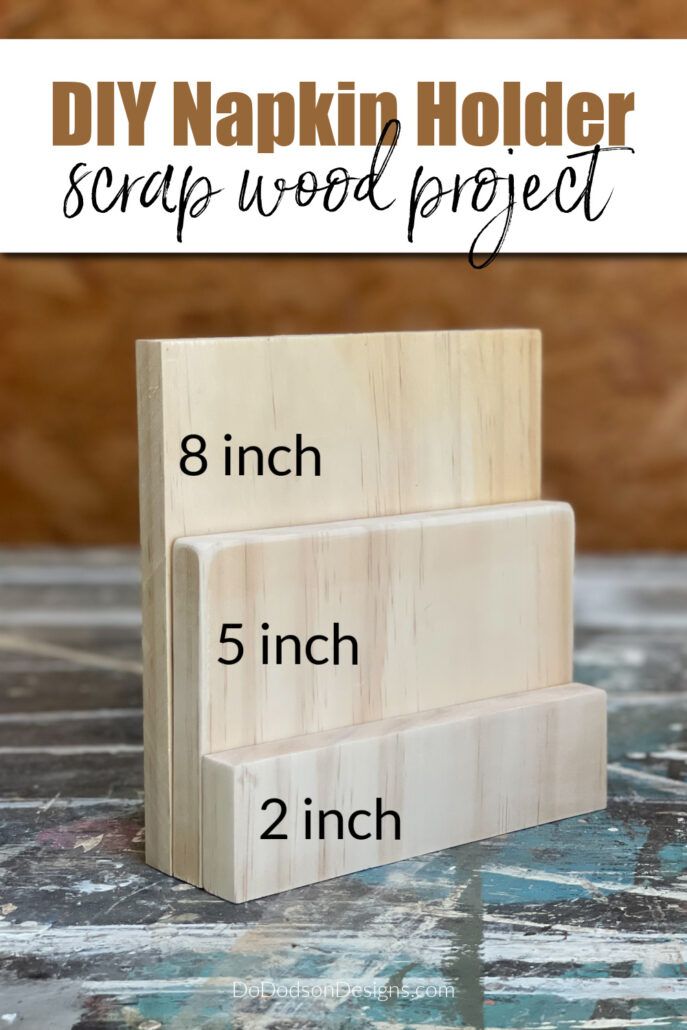 the diy napkin holder is made from wood and has three different sizes to choose from