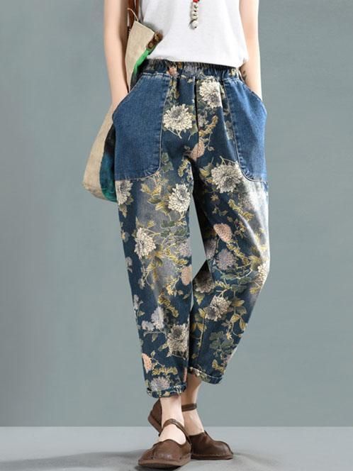 Sku CY-!27219 Material >90%Cotton Style Loose , Plus Size , Harem pants Feature Embroidered Occasion Going out , Casual , Vintage Seasons Spring , Summer , Autumn Type Jean Pants Bottoms Color BLUE,LIGHT BLUE Size FREE SIZE Size chart: Please consult the size chart we provide for this item's measurements to help you decide which size to buy. Please note: There may be 1-3cm differ due to manual measurement. CMINCH Cm Waist Hips Length FREE SIZE 66-84 114 87 Plus Size Harem Pants, Jean Pants, Loose Fitting Dresses, Ladies Tops, Medieval Fashion, Petite Outfits, Retro Floral, Clothing Ideas, One Piece Swimwear