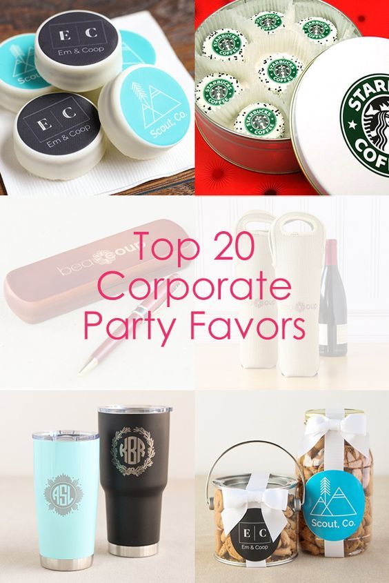 the top 20 corporate party favors