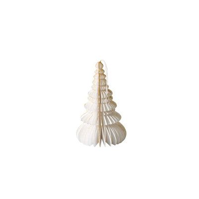 a white christmas tree made out of seashells