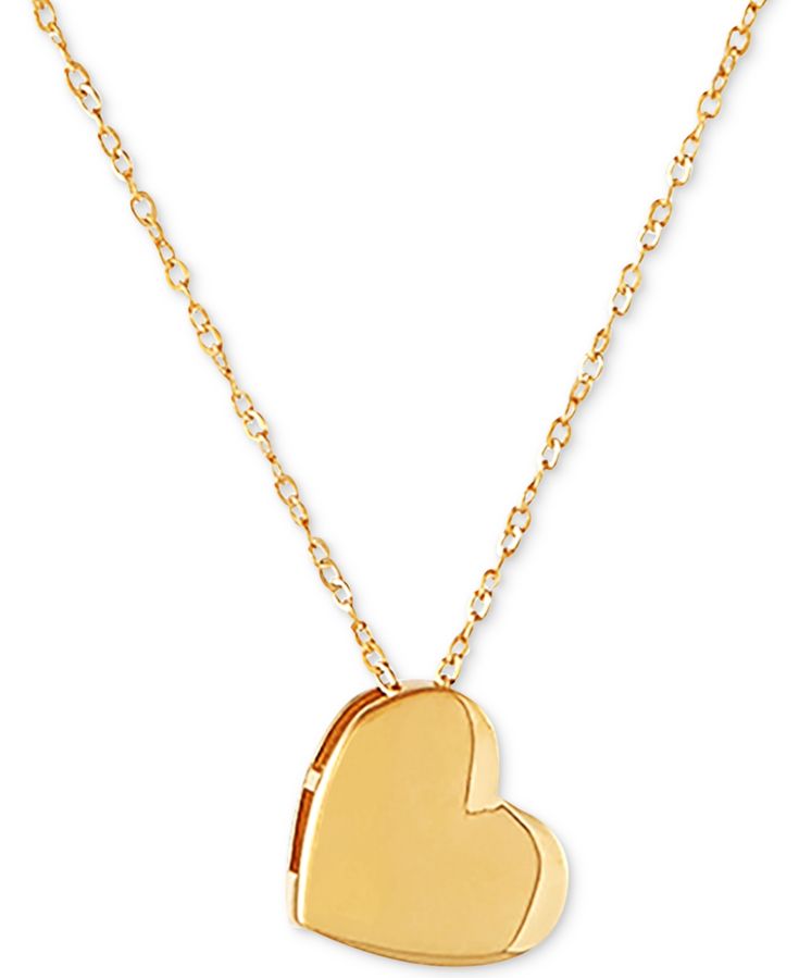 Let your heart lead the way to polished style with this elegant gold heart pendant necklace. 14k Gold Polished Finish Heart Necklace, Polished 14k Gold Heart Necklace, 14k Gold Heart Necklace With Polished Finish, Open Heart Yellow Gold Necklace With Adjustable Chain, Yellow Gold Necklace With Heart Charm For Anniversary, Anniversary Gift Yellow Gold Necklace With Heart Charm, Gold Necklaces With Polished Finish For Valentine's Day, Yellow Gold Heart Pendant Necklace For Valentine's Day, Yellow Gold Tarnish Resistant Necklaces For Mom