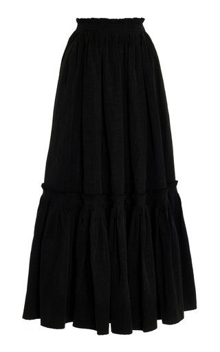 ULLA JOHNSON… Modest Girly Outfits, Spring 23, Modest Dresses Casual, Everyday Fashion Outfits, Quick Outfits, Long Skirts For Women, 자수 디자인, Long Maxi Skirts, Simple Trendy Outfits