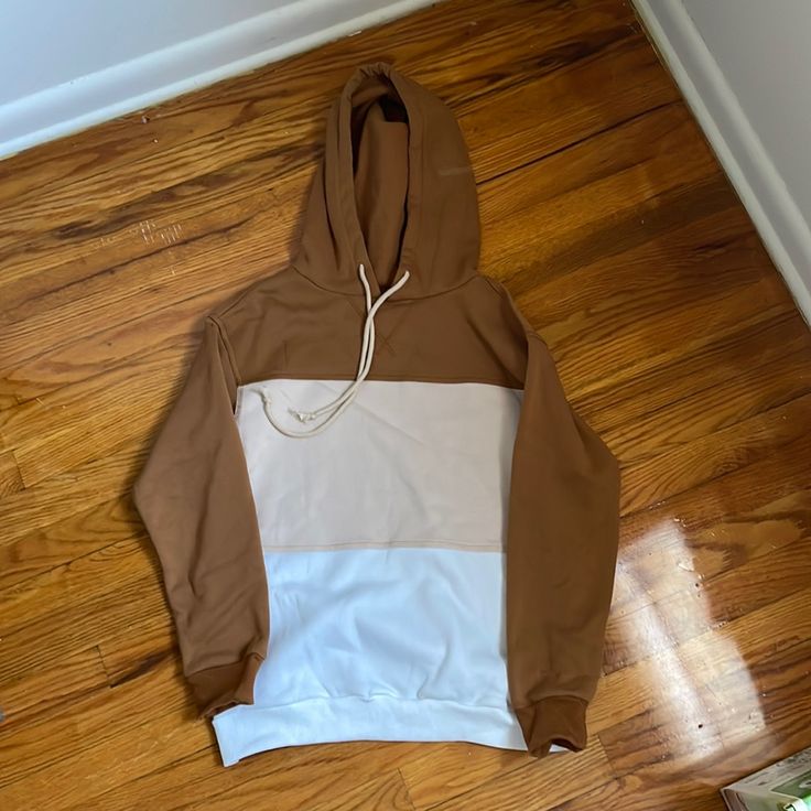 Shein Hoodie Never Worn. Size Small (4) Color: Different Shades Of Brown Brown Hoodie Sweatshirt With Adjustable Hood, Casual Brown Hoodie With Adjustable Hood, Casual Brown Hooded Sweatshirt, Brown Fleece Hoodie With Drawstring, Brown Hoodie With Drawstring, Brown Hooded Sweatshirt With Kangaroo Pocket, Brown Hoodie With Crew Neck And Drawstring Hood, Casual Brown Sweatshirt With Adjustable Hood, Brown Hoodie With Adjustable Hood