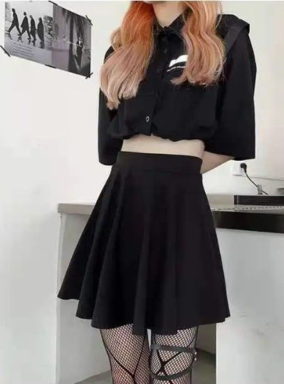 Gothic Punk Black Mini Skirt Emo Fitted Mini Skirt, Punk Mini Skirt For Club, Punk Style Mini Skirt For Club, Black Mini Skirt In Punk Style, Fitted Emo Mini Skirt For Summer, Emo Skirt For Cosplay, Black Punk Mini Skirt, Black Fitted Emo Skirt, Punk Style Mini Skirt