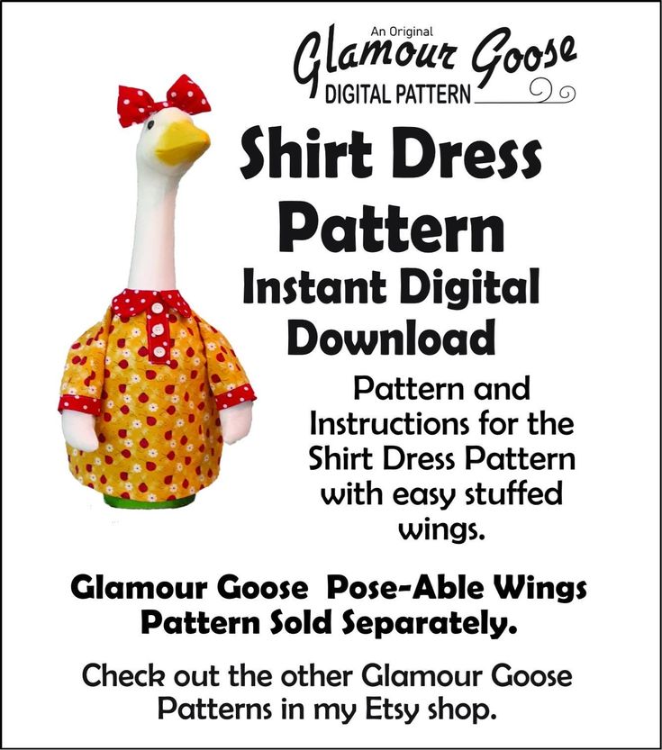 a poster with an image of a duck wearing a dress