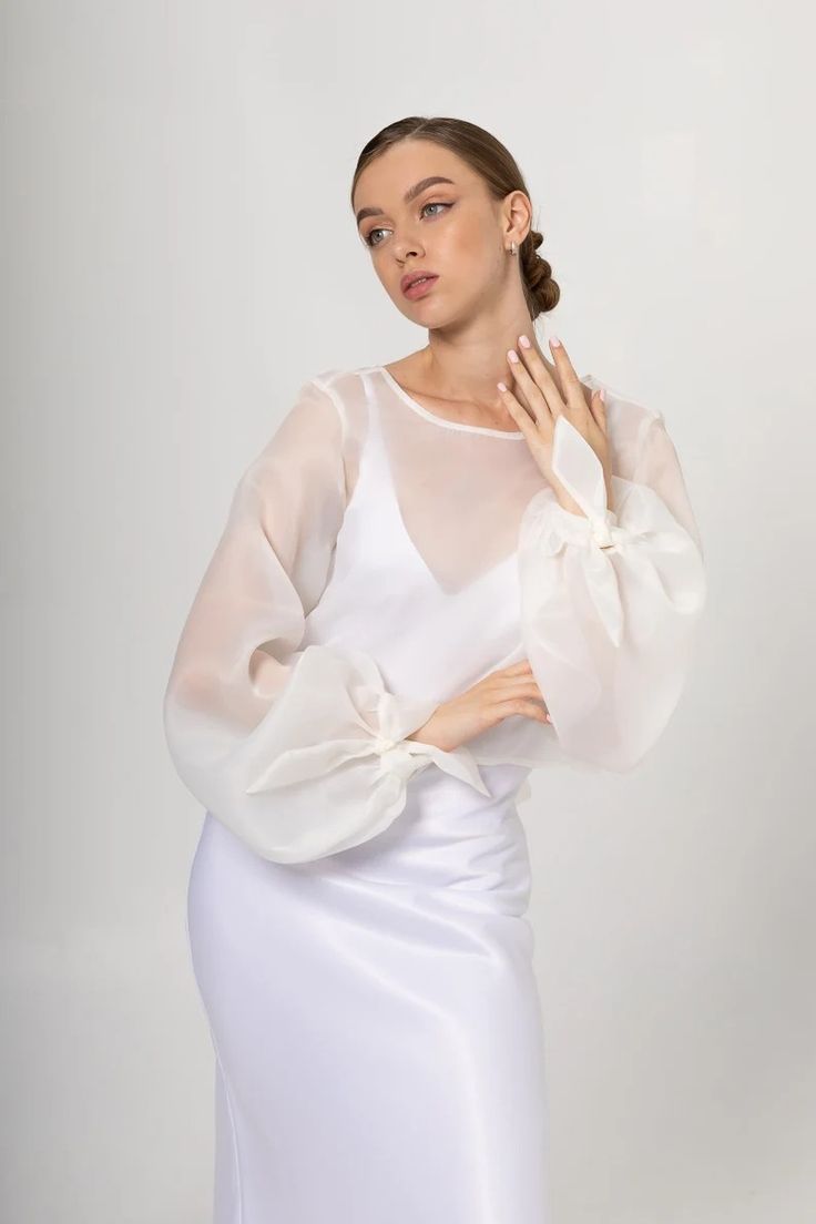 Classic Organza Jacket Transparent Jacket Wrap Organza Blazer Long Bishop Sleeve See Through White Blouse Bridal Separate Bridal Shawl - Etsy Ukraine Organza Blazer, Transparent Jacket, Wedding Dress Topper, Transparent Sleeves, Organza Jacket, Dress Topper, Bridal Shawl, Bridal Separates, White Day