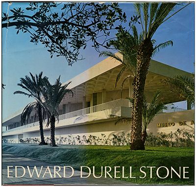 an advertisement for edward durrelll stone's palm trees