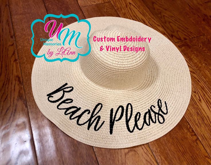 Beach Please Embroidered  floppy Beach Hat, Personalized Straw Hat, Sun hat, Floppy hat, Beach Hat, Straw floppy Beach Hat, Cruise Hat Vacation Cap Straw Hat For Beach Season, Fun Flat Brim Sun Hat For Beach, Fun Flat Brim Sun Hat For The Beach, Beach Cap For Vacation, Fun Flat Brim Bucket Hat For The Beach, Beach Vacation Cap, Summer Sun Hat With Embroidered Curved Brim, Beachy Cap Sun Hat For Beach Season, Fun Wide Brim Hats For Vacation