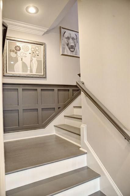 an instagram page with stairs and pictures on the wall