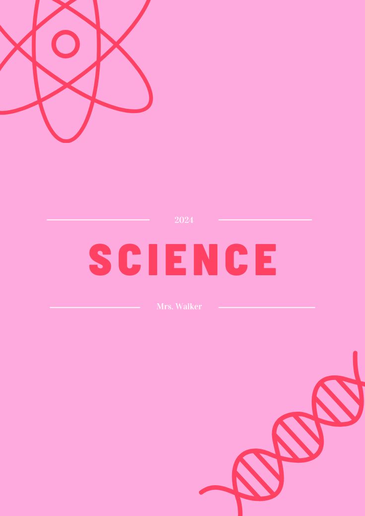 a pink book cover with the words science on it