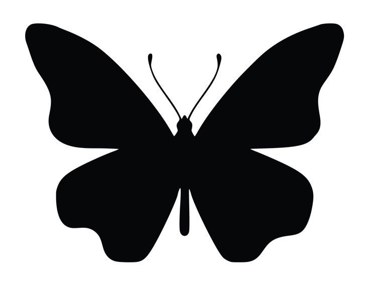 a black and white silhouette of a butterfly