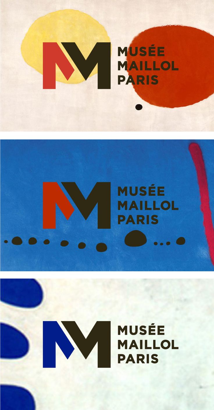 three different colored posters with the words museum paris and musee mallo paris on them