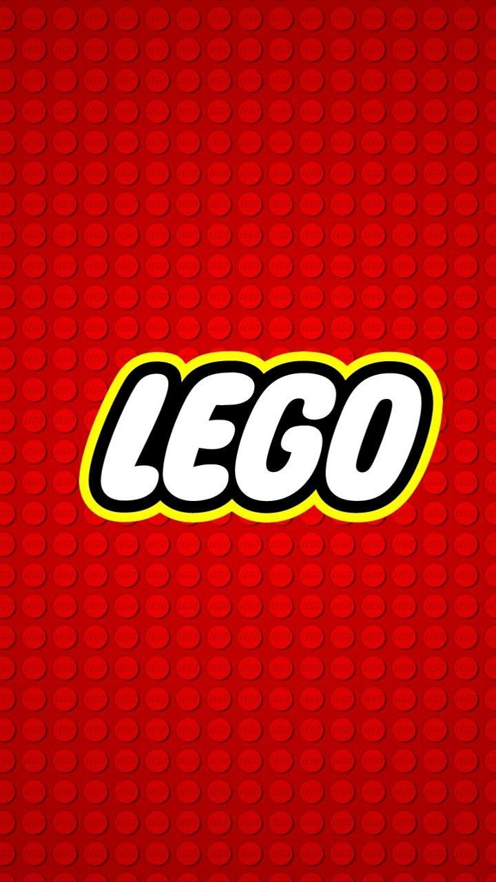 the lego logo on a red background