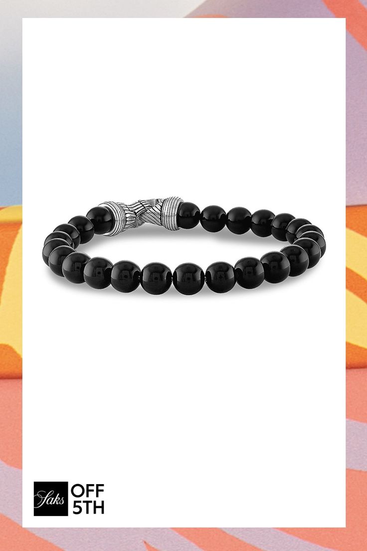 With A Polished Yet Rugged Feel, This Sterling Silver And Black Onyx Beaded Bracelet Is A Great Bracelet To Elevate Any Look. Black Onyx, 8mm Sterling Silver Lobster Clasp Imported Size Length, About 8.5" Diameter, About 9". Center Core - M Jewelryundefined Elegant Black Jewelry With 8mm Beads, Modern Black Bracelet With 8mm Beads, Modern Black Bracelets With 8mm Beads, Classic Black Onyx Bracelets, Modern Black Round Bead Bracelets, Classic Black Onyx Bracelet, Classic Black Bracelets With 8mm Beads, Black Onyx Jewelry With 8mm Beads, Black Onyx 8mm Beads Jewelry