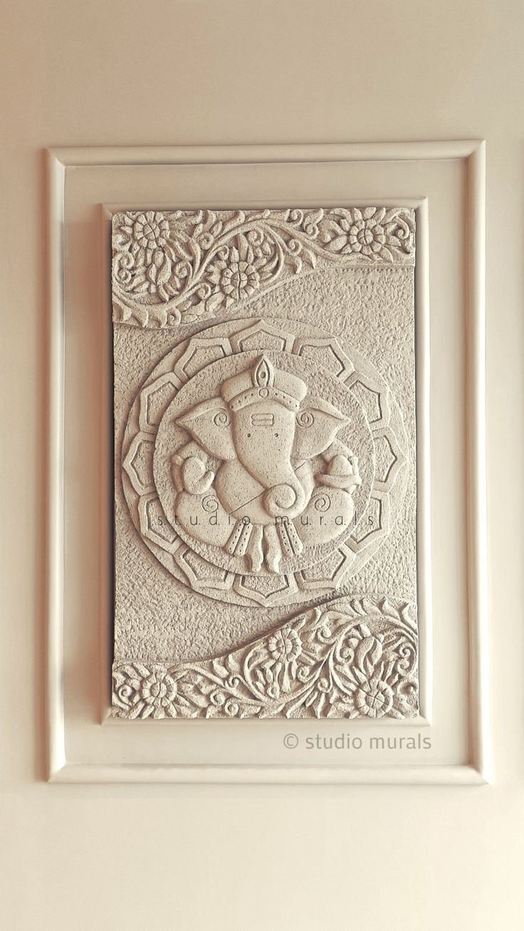 #art #craft #sculpture #mural #sculpting #handsculpted #homedecor 3d Ganesha Wall Art, 3d Clay Mural Art On Wall, Ganesha Clay Mural Art, Relief Painting Designs, Relief Art Paintings, Ganesha Wall Mural, Wall Putty Art, Clay Mural Art, Ganesh Wall Art