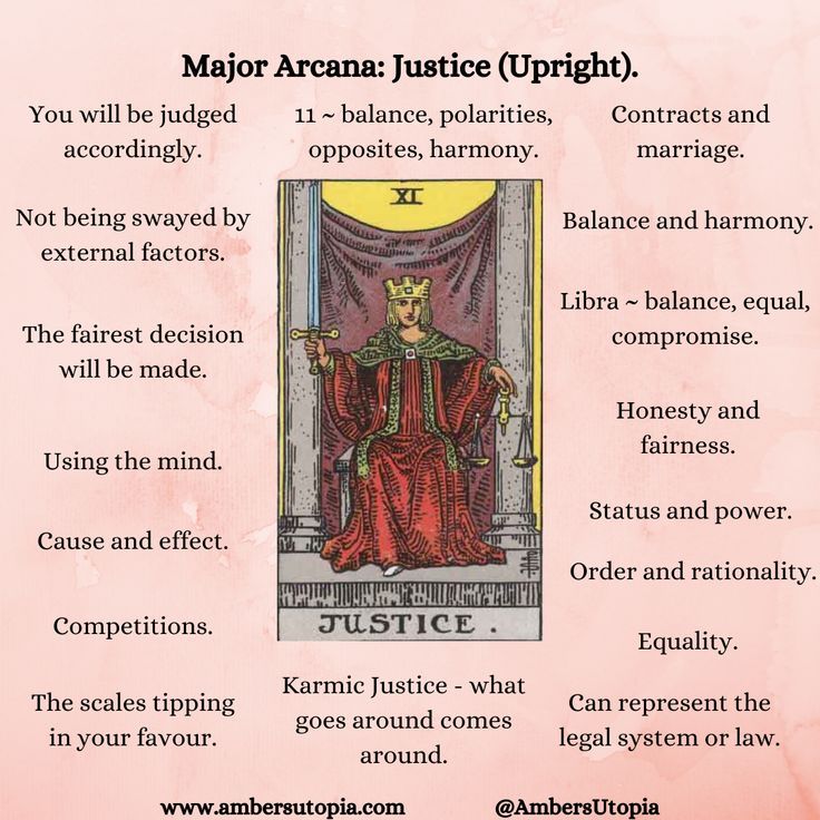 Justice, in upright position from the Major Arcana suit in the tarot deck and its meanings, including the astrology and numerology meanings. 

#Justice #MajorAcarna #TarotCardMeanings #Tarot Justice Tarot, Major Arcana Tarot, Tarot Card Readings, Tarot Interpretation, Arcana Tarot, Tarot Cards For Beginners, Learning Tarot Cards, Tarot Guide, Major Arcana Cards