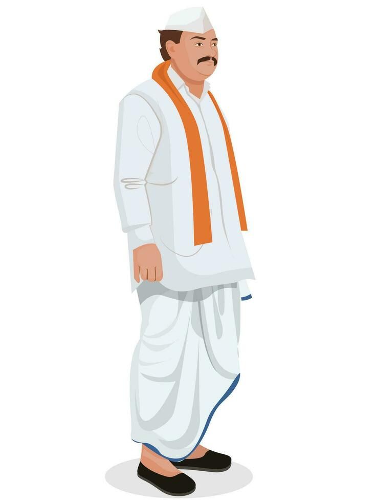 Indian Man Wearing Traditional Dress, Indian politician Traditional Dress Indian, Traditional Dresses Indian, Indian Politician, Shadi Card, Man Cartoon, Pillar Design, Man Sketch, Cartoon Birds, Indian Man