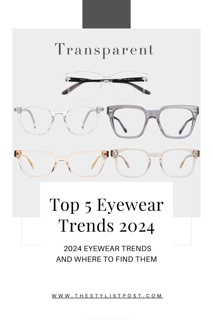 The Stylist Post looks at her top 5 favorite eyewear trends and where to find them! Cool Eyewear For Women, 2024 Glasses Trends For Women, Eyeglasses Trend 2024, Eye Glasses Trend For 2024, Eyewear 2024 Trend Women, Glasses Trends 2024 Women, Eyeglass Trends Women 2024, 2025 Glasses Trends, Womens Eye Glasses Trend 2024