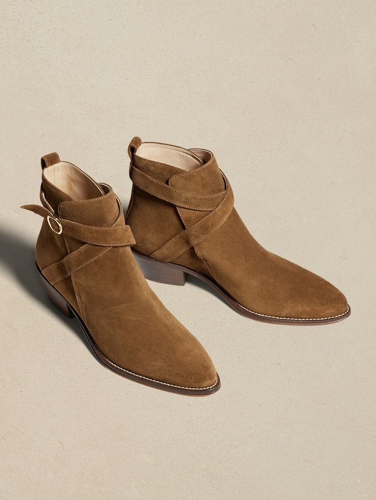 Stella Suede Boot | Banana Republic Brown Suede Chelsea Boots, Stacked Heel Boots, Womens Suede Boots, Slouchy Boots, Suede Chelsea Boots, Rugged Style, Black Boots Tall, Suede Block Heels, Block Heel Boots