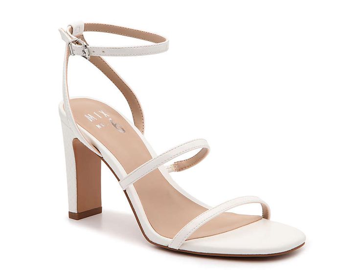 Mix No. 6 Aliciana Sandal Women's Shoes | DSW Graduation Shoes, Chic Heels, 2020 Fashion Trends, 2020 Fashion, White Heels, Spring Fashion Trends, Strappy Heels, To Sleep, Cute Shoes