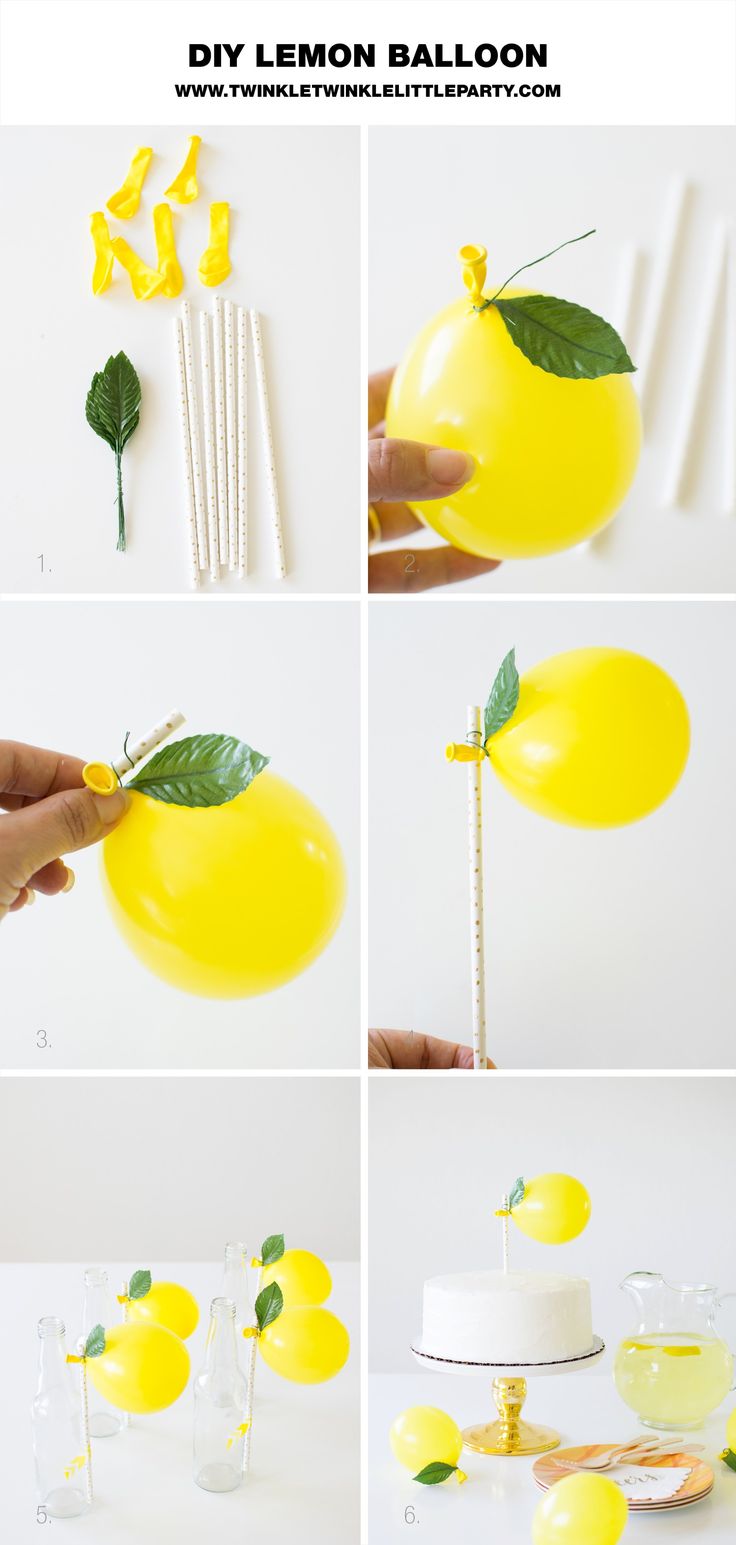 how to make lemon balloon cake toppers