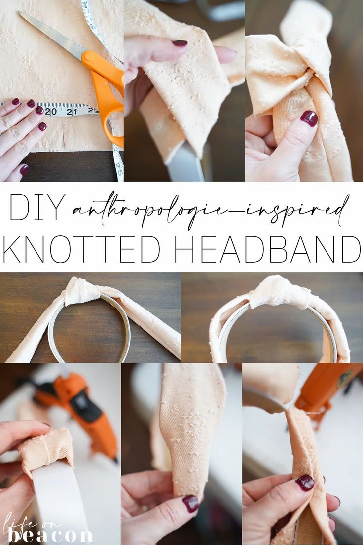 instructions to make an easy diy headband with fabric