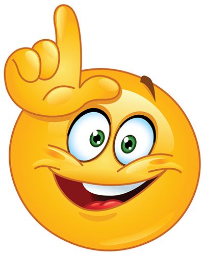 an emoticive smiley face with one eye and two fingers up in the air