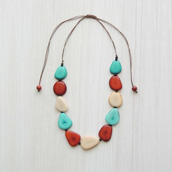 Jewelry necklace adjustable, made of natural Vegetable ivory (tagua).Vegetable ivory is a product made from the very hard white endosperm of the seeds of certain palm treesProduct code: 002-02-1026-02Tagua necklace organic tagua jewelry multi colors - blue: Vegetable ivory (tagua)Made in PeruPrice including shipping by Serpost del Peru, delivery by the local post in your country.  World wide deliver Adjustable White Earthy Necklaces, White Adjustable Earthy Necklaces, Adjustable White Earthy Necklace, White Adjustable Earthy Necklace, Artisan Necklace With Natural Variations And Adjustable Fit, Tagua Necklace, Tagua Jewelry, Jewelry Turquoise, Oatmeal Color