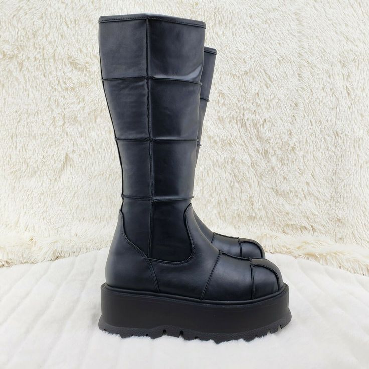 You Are Important, Foot Bed, Goth Punk, Retail Box, Protective Packaging, Black Matte, Knee High Boots, High Boots, New Shoes