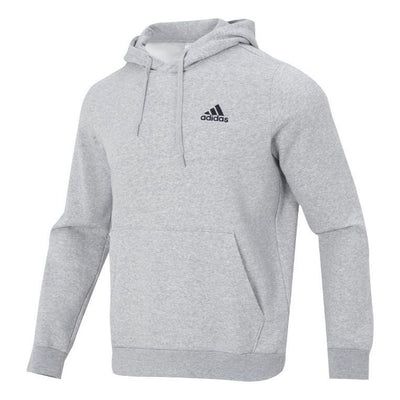 adidas Fleece Logo Hoodie 'Grey' H12213 Casual Adidas Moisture-wicking Sweatshirt, Adidas Sportswear Hoodie With Ribbed Cuffs, Adidas Logo Sweatshirt For Fall, Streetwear Adidas Logo Fleece Sweatshirt, Sportswear Fleece Sweatshirt With Three Stripes, Three Stripes Fleece Sweatshirt Sportswear, Fleece Sweatshirt With Three Stripes Sportswear, Adidas Logo Fleece Sweatshirt For Winter, Winter Adidas Logo Fleece Sweatshirt