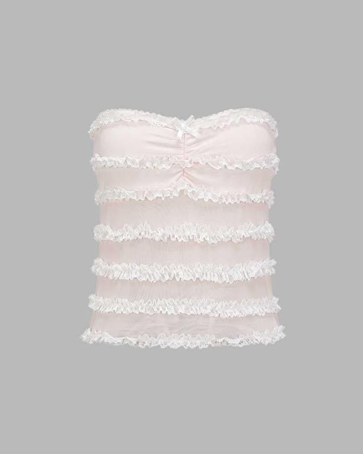 Details: Layered tube top with lace design Top Length: Cropped Sleeve Length: Sleeveless Materials:95% Polyester + 5% Spandex Lace Tube Top, Crop Top With Jeans, Halter Top Dresses, Floral Bodycon, Pink M, Trendy Summer Outfits, Vintage Grunge, Cami Crop Top, Long Crop Top