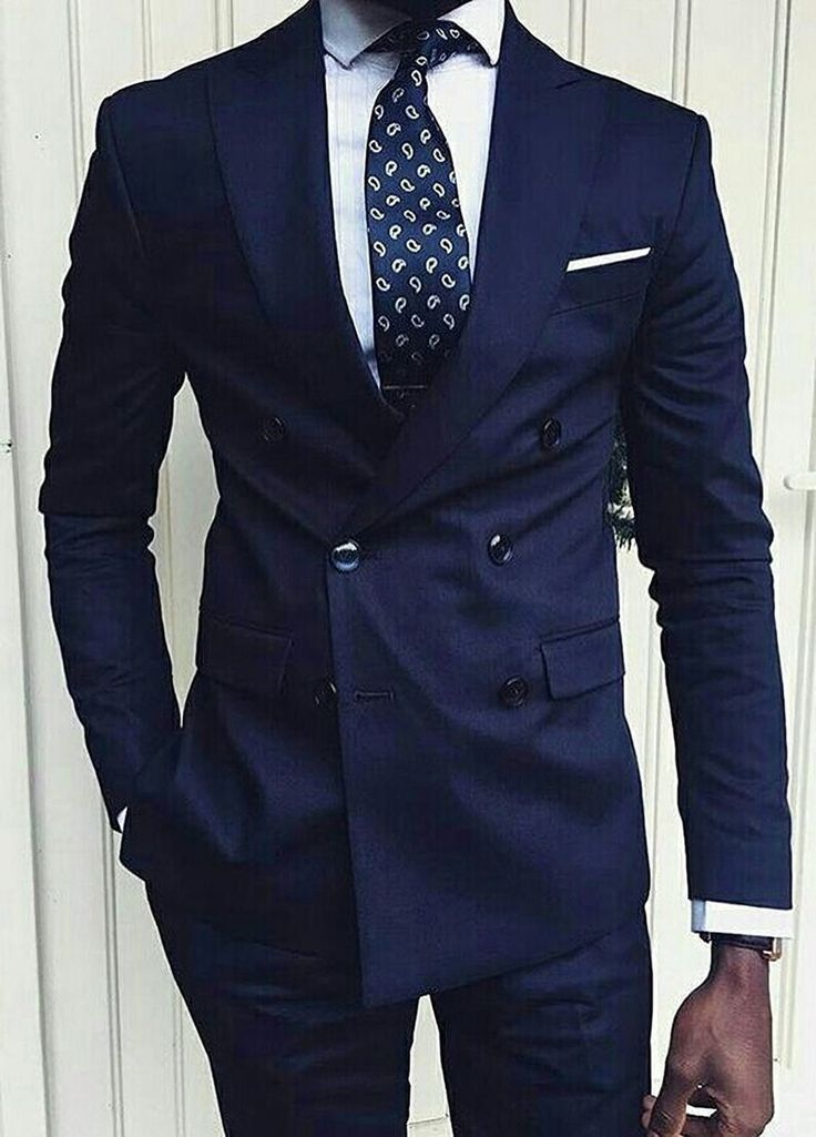 This is a Classic Two-Piece Suit from high quality fabric and imported materials. Our products are handcrafted by experienced tailors who make sure the that the stitching is precise, lining is proper, and the overall product is sturdy enough to not go out of shape for more than a few years. Also, all our products available more colors and designs in this collection. This is a 2-piece set of a jacket and a trouser. We also offer customization so we can provide you an even better fit if you massag Double Breasted Suit Men, Fashion Hashtags, Costume Bleu, Blue Suit Men, Blue Suit Wedding, Mode Costume, Designer Suits For Men, Elegante Casual, Custom Suit