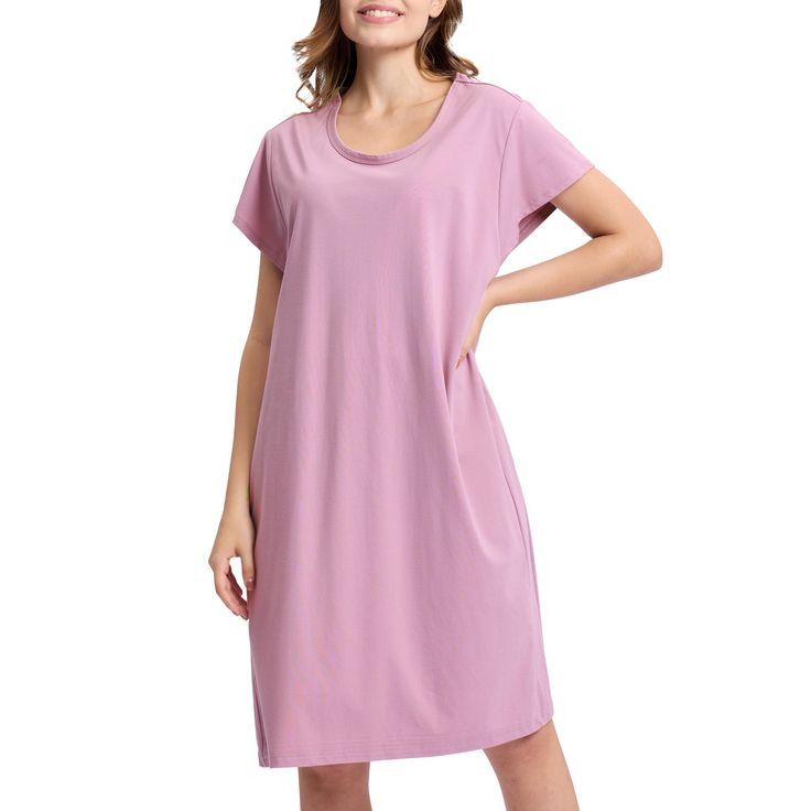 PRICES MAY VARY. High quality fabric: womens short sleeve nightgown is made of high-quality knit fabric, which is uper soft and stretchy, this sleep dress for women is skin-friendly and also supremely comfy loungewear Classic design: crew neck, knee-high, solid color, pullover style, simple and stylish designs make this sleepdress looks more elegant and charming Multiple match: casual sleepshirt is perfect for coat, shirt, loungewear with your favorite belt or top, choose different color combina Pajamas For Women, Women's Nightgowns, Sleep Dress, Female Friends, House Gifts, Leisure Time, Sleep Shirt, Wedding Night, Night Shirt