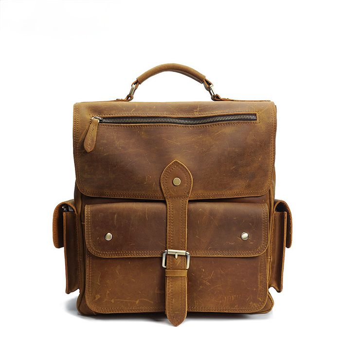 Our classic leather backpack available in brown and coffee colors which is as timeless as it is versatile. It is perfect for daily use as a book bag. gym bag or travel bag on a long journeys. This luxury leather backpack can comfortably accommodate a 14â€?laptop and A4 notepad.This product will be shipped by Expedited Free DHL shipping method.Features 100% full grain leather 14.6" x 14.6" x 7.1â€?/li> About 4 Ibs Multi outside pockets Safe buckle closure Hidden inside zipper pocket Classic Rectangular Travel Backpack, Classic Large Capacity Leather Backpack For Travel, Brown Large Capacity Backpack For Travel, Classic Satchel For Travel Shaped As Backpack, Classic Travel Satchel Shaped As Backpack, Classic Travel Satchel Backpack, Classic Large Capacity Rectangular Leather Backpack, Classic Travel Bag Standard Backpack, Classic Brown Laptop Bag For Travel