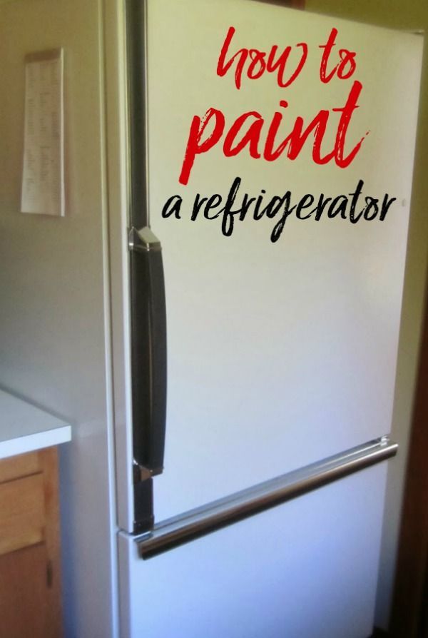 a refrigerator with the words how to paint on it