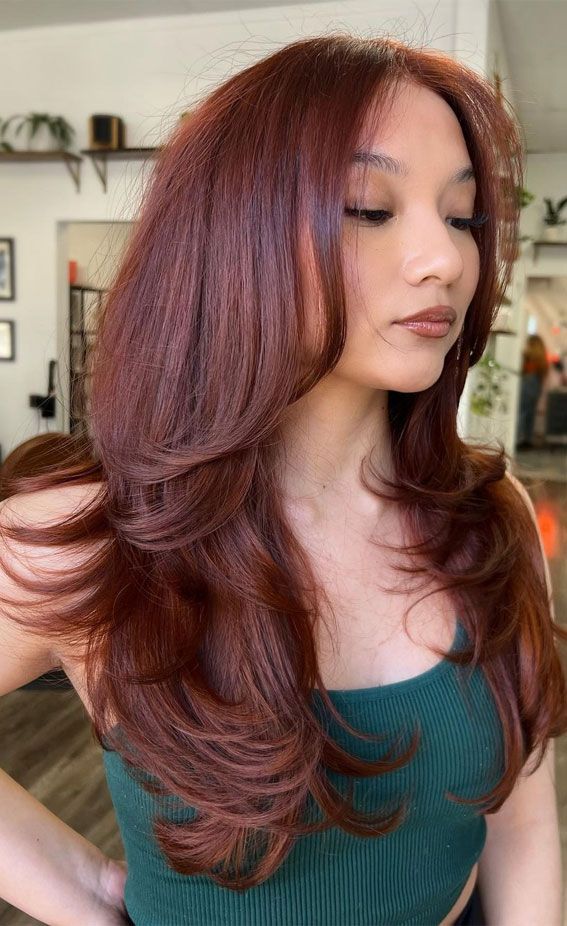 Copper Mahogany, copper mahogany hair colour, copper hair color, dark copper hair color Dark Mahogany Hair, Olive Skin Hair, Deep Red Hair Color, Copper Hair Dark, Deep Red Hair, Wine Hair Color, Dark Red Hair Color, Mahogany Hair, Hair Color Mahogany