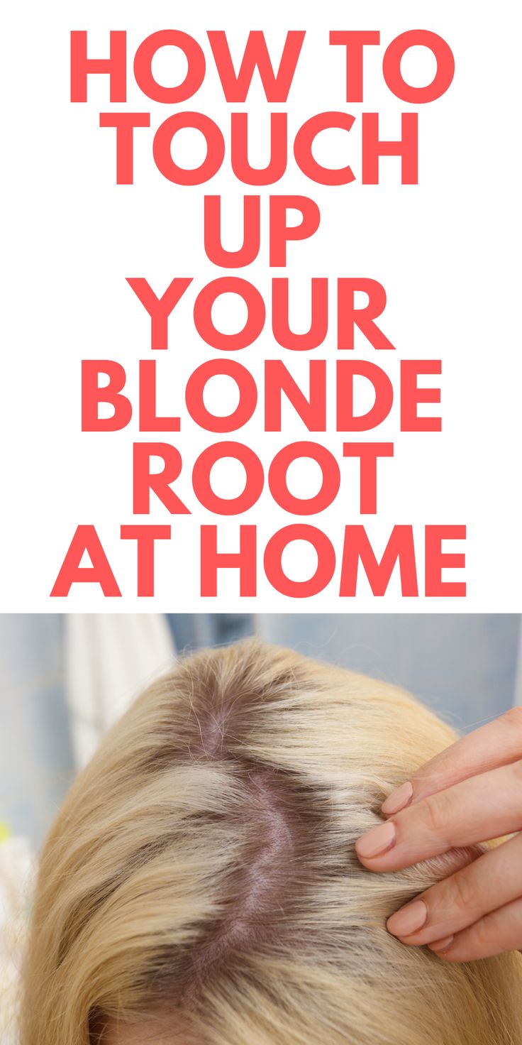 How To Touch Up Your Blonde Root At Home - Looking to touch up your root? Here's an easy way for you to do at it at home. How to do your hair color at home. Root Touch Up At Home, Fixing Short Hair, Colored Hair Roots, Golden Hair Color, Blonde Hair At Home, Grey Hair Roots, Blonde Hair With Roots, Root Cover Up, White Blonde Hair