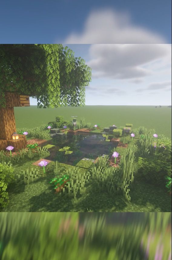 pond build timelapse Minecraft Pond Ideas, Minecraft Pond, Pond Building, Modern Minecraft, Minecraft Building Ideas, Minecraft Modern, Small Pond, Pond Ideas, Minecraft Decorations