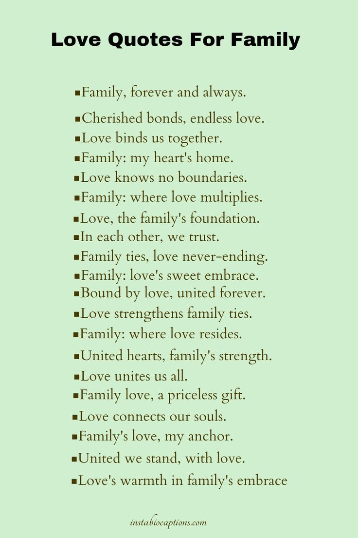 Discover heartwarming 'I Love My Family' quotes that celebrate the bond of love and unity. Explore touching sentiments to express your affection and appreciation for your family. Share these meaningful quotes to cherish the special moments with your loved ones Tattoo Quotes For Family, Family Related Quotes, Captions For Family Outing, Qoutes About Families Love, Quotes About Love For Family, Bonding Quotes Family, Lovely Family Quotes, Quote About Family And Love, Love Quote Family