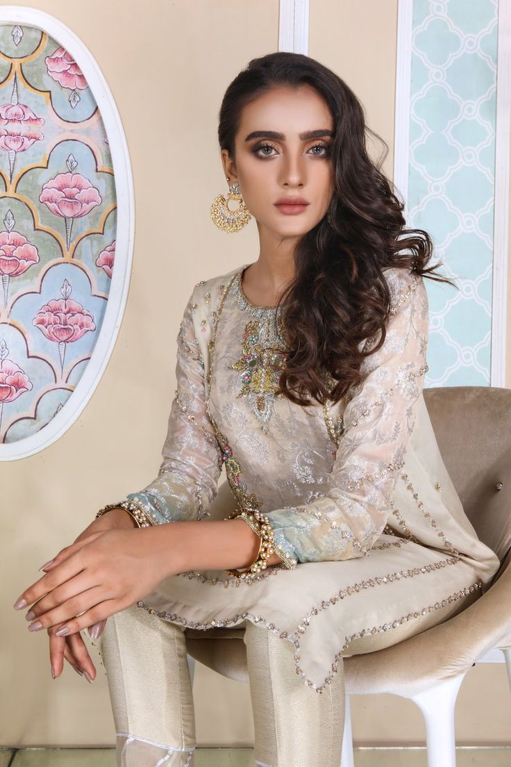 Zaynah | Pakistani Designer Outfit | Sarosh Salman Silk Thread Embroidery, Luxury Pret, Designer Outfit, Pure Chiffon, Designer Party Wear Dresses, Pakistani Designers, Thread Embroidery, Chiffon Shirt, Party Wear Dresses